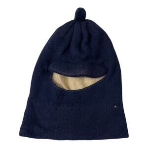 Vintage LL Bean Wool Blend Balaclava Full Face Beanie Ski Mask USA Made Blue